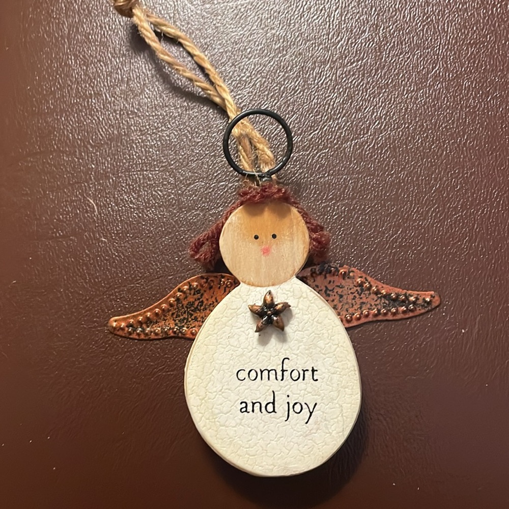 VTG Comfort and Joy Angel ornament